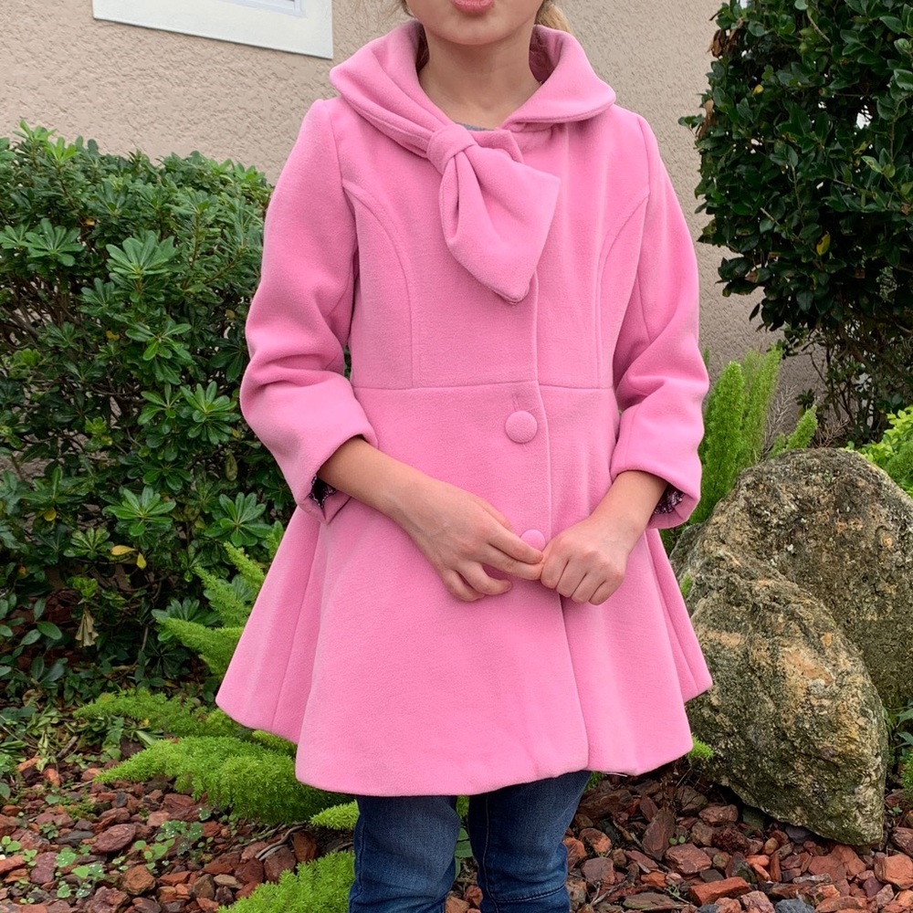 Girls 4T formal pea coat in pink